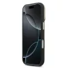 Guess PU Grained 4G Logo Stand Camera Frame tok, iPhone 17 Pro Max - fekete