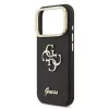 Guess PU Grained 4G Logo Stand Camera Frame tok, iPhone 17 Pro Max - fekete