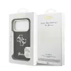 Guess PU Grained 4G Logo Stand Camera Frame tok, iPhone 17 Pro Max - fekete