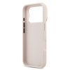 Guess PU Grained 4G Logo Stand Camera Frame tok, iPhone 17 Pro - rózsaszín