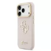 Guess PU Grained 4G Logo Stand Camera Frame tok, iPhone 17 Pro Max - rózsaszín