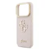 Guess PU Grained 4G Logo Stand Camera Frame tok, iPhone 17 Pro Max - rózsaszín