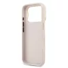 Guess PU Grained 4G Logo Stand Camera Frame tok, iPhone 17 Pro Max - rózsaszín
