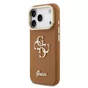 Guess PU Grained 4G Logo Stand Camera Frame tok, iPhone 17 Pro Max - barna