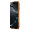 Guess PU Grained 4G Logo Stand Camera Frame tok, iPhone 17 Pro Max - barna