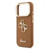 Guess PU Grained 4G Logo Stand Camera Frame tok, iPhone 17 Pro Max - barna
