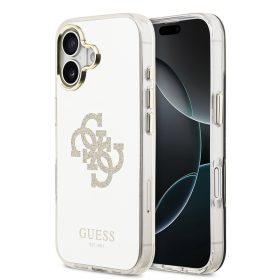   Guess PC/TPU Mirror 4G Glitter Logo MagSafe tok, iPhone 17 - arany