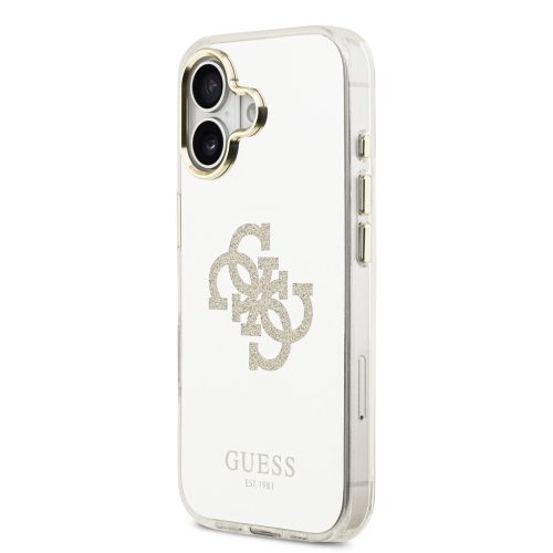 Guess PC/TPU Mirror 4G Glitter Logo MagSafe tok, iPhone 17 - arany