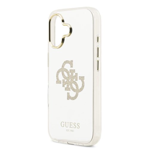 Guess PC/TPU Mirror 4G Glitter Logo MagSafe tok, iPhone 17 - arany