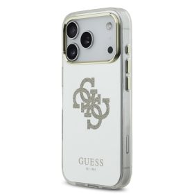   Guess PC/TPU Mirror 4G Glitter Logo MagSafe tok, iPhone 17 Pro  - arany