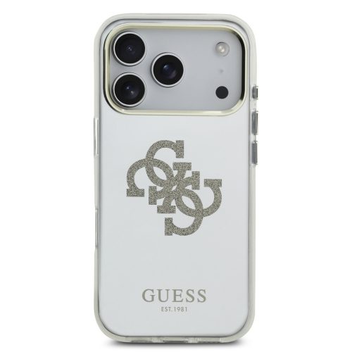 Guess PC/TPU Mirror 4G Glitter Logo MagSafe tok, iPhone 17 Pro  - arany