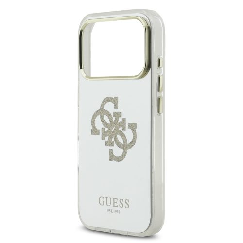 Guess PC/TPU Mirror 4G Glitter Logo MagSafe tok, iPhone 17 Pro  - arany
