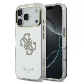   Guess PC/TPU Mirror 4G Glitter Logo MagSafe tok, iPhone 17 Pro Max - arany