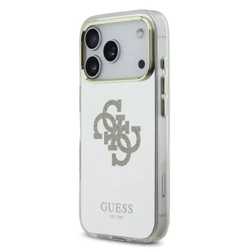 Guess PC/TPU Mirror 4G Glitter Logo MagSafe tok, iPhone 17 Pro Max - arany