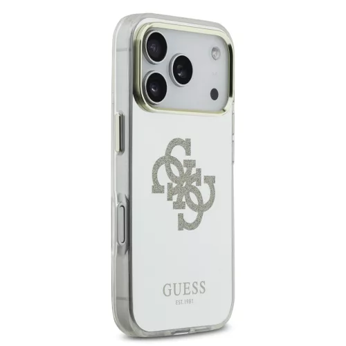 Guess PC/TPU Mirror 4G Glitter Logo MagSafe tok, iPhone 17 Pro Max - arany