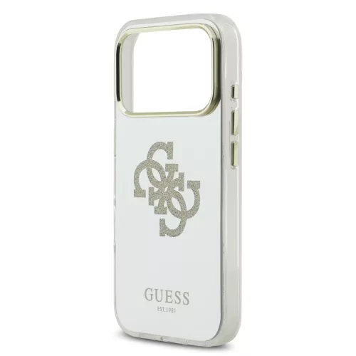 Guess PC/TPU Mirror 4G Glitter Logo MagSafe tok, iPhone 17 Pro Max - arany