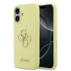 Guess Liquid Silicone 4G Metal Logo tok, iPhone 17 - sárga
