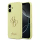 Guess Liquid Silicone 4G Metal Logo tok, iPhone 17 - sárga