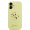 Guess Liquid Silicone 4G Metal Logo tok, iPhone 17 - sárga