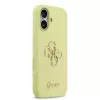 Guess Liquid Silicone 4G Metal Logo tok, iPhone 17 - sárga