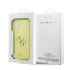 Guess Liquid Silicone 4G Metal Logo tok, iPhone 17 - sárga