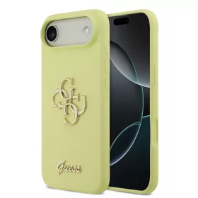 Guess Liquid Silicone 4G Metal Logo tok, iPhone Air - sárga