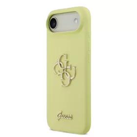 Guess Liquid Silicone 4G Metal Logo tok, iPhone Air - sárga