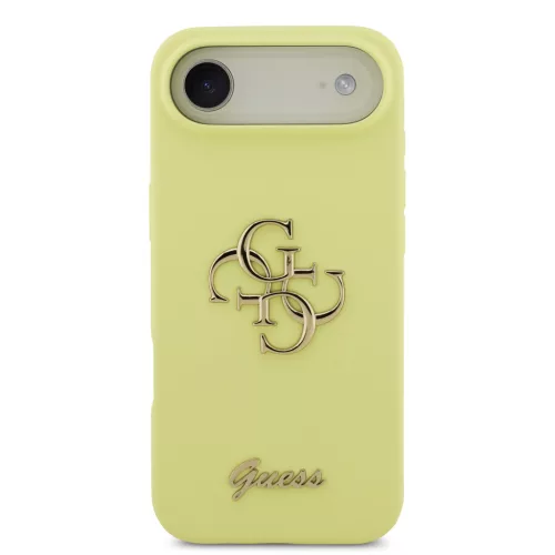 Guess Liquid Silicone 4G Metal Logo tok, iPhone Air - sárga