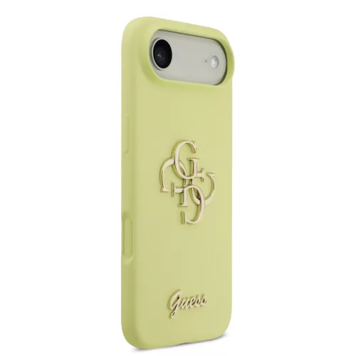 Guess Liquid Silicone 4G Metal Logo tok, iPhone Air - sárga