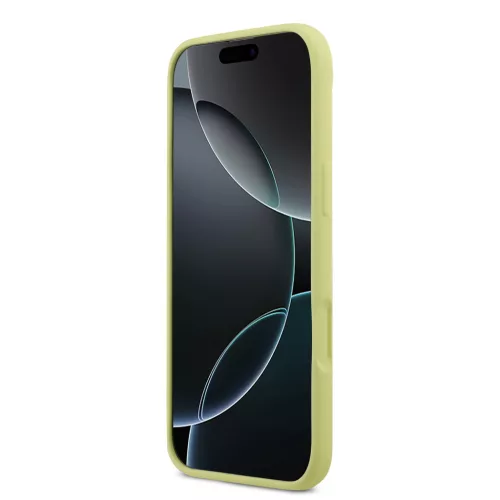 Guess Liquid Silicone 4G Metal Logo tok, iPhone Air - sárga