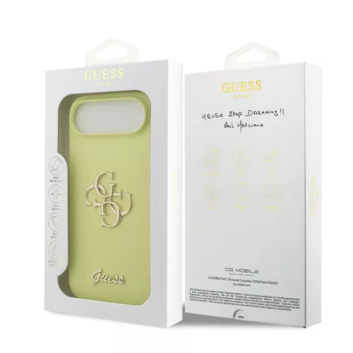 Guess Liquid Silicone 4G Metal Logo tok, iPhone Air - sárga