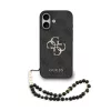 Guess PU 4G Metal Logo Strap tok, iPhone 17 - fekete -