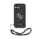 Guess PU 4G Metal Logo Strap tok, iPhone 17 - fekete -