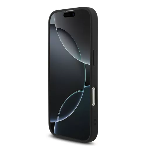 Guess PU 4G Metal Logo Strap tok, iPhone 17 - fekete -