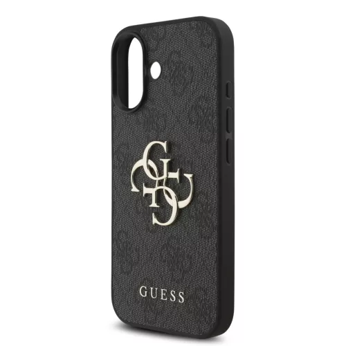 Guess PU 4G Metal Logo Strap tok, iPhone 17 - fekete -