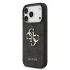 Guess PU 4G Metal Logo Strap tok, iPhone 17 Pro Max - fekete