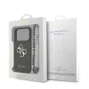 Guess PU 4G Metal Logo Strap tok, iPhone 17 Pro Max - fekete