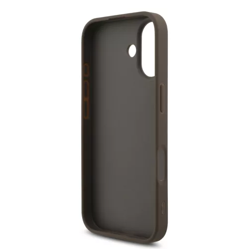 Guess PU 4G Metal Logo Strap tok, iPhone 17 - barna