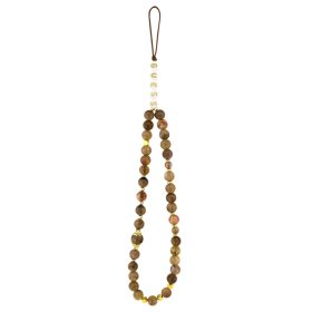 Guess PU 4G Metal Logo Strap tok, iPhone 17 Pro - barna