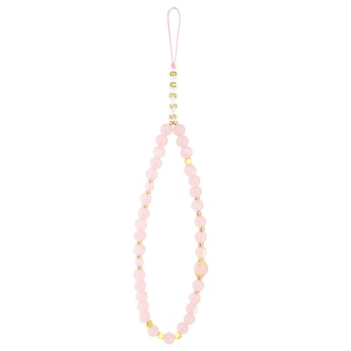 Guess PU 4G Metal Logo Strap tok, iPhone 17 - rózsaszín