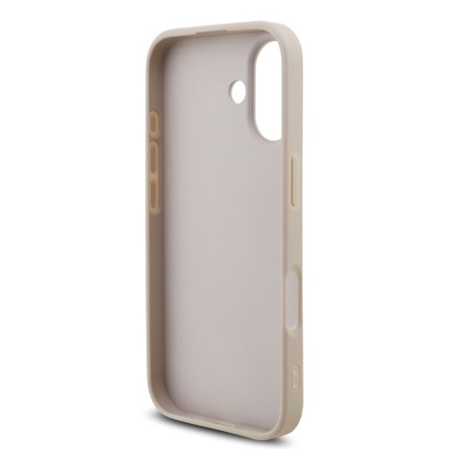 Guess PU 4G Metal Logo Strap tok, iPhone 17 - rózsaszín