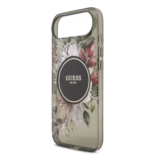  Guess IML Flowers Strap MagSafe tok, iPhone Air - fekete