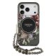 Guess IML Flowers Strap MagSafe tok, iPhone 17 Pro - fekete