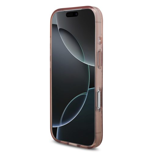 Guess IML Flowers Strap MagSafe tok, iPhone 17 Pro - rózsaszín