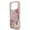 Guess IML Flowers Strap MagSafe tok, iPhone 17 Pro Max - rózsaszín