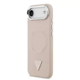   Guess PU Leather Triangle Logo MagSafe tok, iPhone Air - rózsaszín