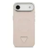 Guess PU Leather Triangle Logo MagSafe tok, iPhone Air - rózsaszín