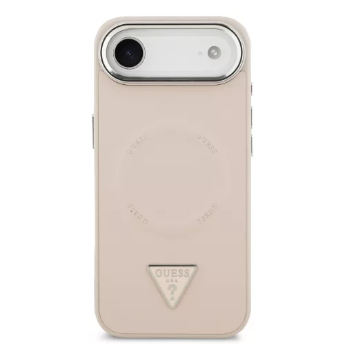 Guess PU Leather Triangle Logo MagSafe tok, iPhone Air - rózsaszín