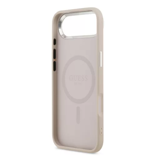 Guess PU Leather Triangle Logo MagSafe tok, iPhone Air - rózsaszín
