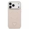 Guess PU Leather Triangle Logo MagSafe tok, iPhone 17 Pro Max - rózsaszín